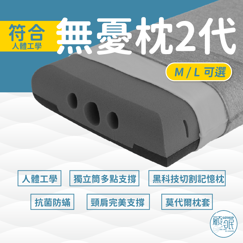無憂枕- 最舒服、不落枕的黑科技枕頭！